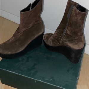 ROBERT CLERGERIE platform wedged booties